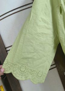 Light Green Embroidered Jacket shirt