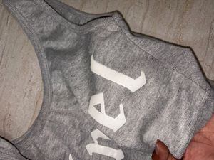 Grey "Angel" Crop Top