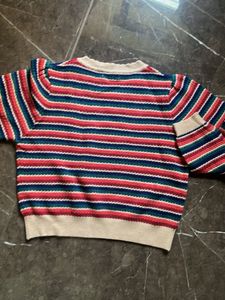 New Crewneck Sweater with Flower Applique