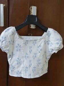 Cute Floral Print Cropped Top