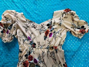 Floral Print Short Sleeve Casual Dress