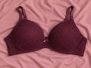 Padded Maroon Lace Bra