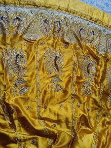 Yellow Embroidered rajasthani poshak