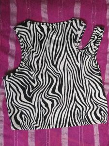 y2k Zebra Print Cut-Out Tank Top