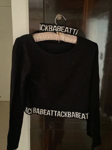 BabeAttack Halter Crop Sweater Size MDivided