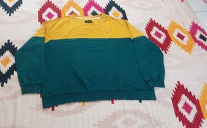 Sẓtori Men's 5XL Colorblock Sweatshirt (Yellow/Te