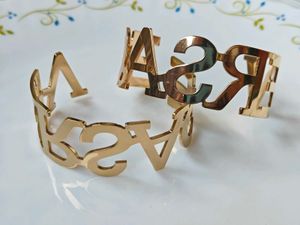 Statement Golden-Tone Bangle Bracelet