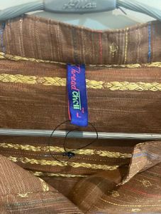 Brown Printed Kurta
