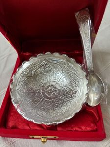 🆕German Silver Bowl Set With Spoon