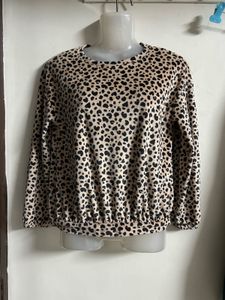 Leopard Print Long Sleeve Top