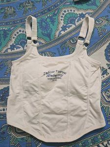 y2k padded Corset Style Tank Top
