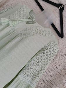 Light Green Embroidered Kurta Top