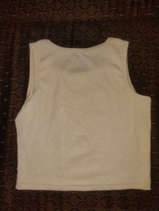 Cream Mona Lisa Graphic Tank Top