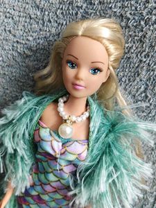 Steffi Mermaid Doll with Faux Fur Stole