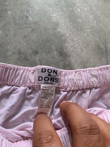Light Pink Ruffled Pajama Shorts
