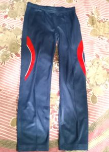 Men's Blue Track Pants with Red Accents