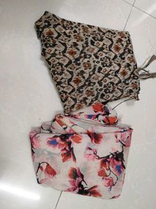 used Chic Floral & Abstract Print Scarves