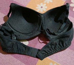 Charcoal Black Bra