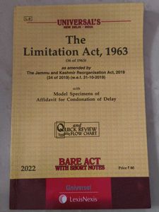 The Limitation Act, 1963 Bare Act
