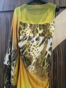 Stunning Yellow &amp; Animal Print Gown