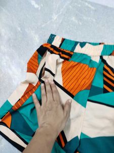 Vibrant Geometric Print Lounge Set
