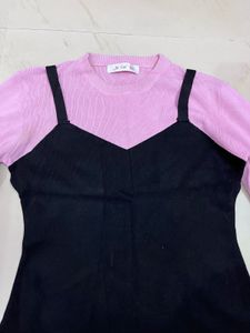 Cute Black Layered Dress