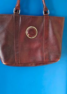 Classic Brown Leather Tote Bag