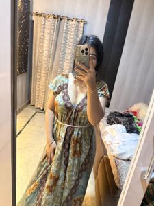 Bohemian Floral Maxi Dress🎀❤️🦋