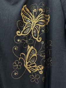 Black Party Wear Top In Good Condition