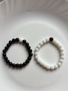 Black &amp; White Duo Beaded Bracelets