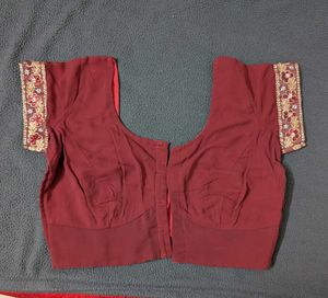 Maroon Embroidered Blouse