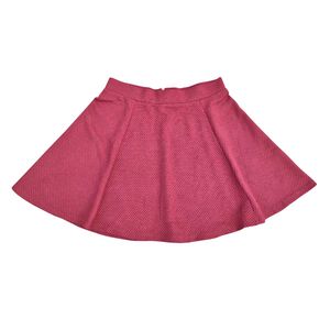 Maroon Fit &amp; Flare Mini Skirt