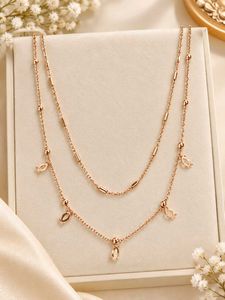 Rose Gold Double Chain Necklace