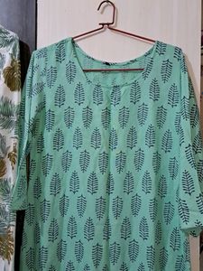 Turquoise Kurti Pant Set 🩵