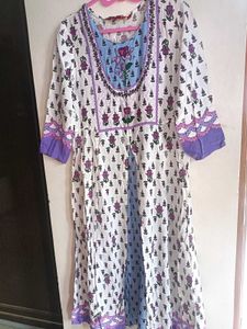 Women's Floral Print Anarkali Kurta