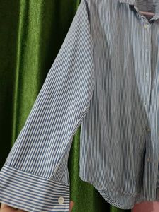 Blue &amp; White Striped Button-Up 👕💙
