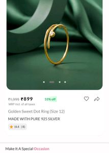 Golden Sweet Dot Ring