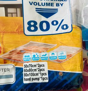 Set of 5 vacuum Storage Bags with Pump