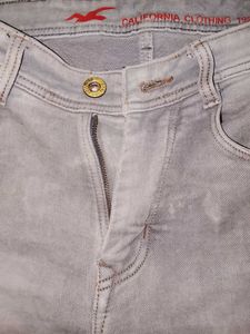 Gray Jeans with Black Side Splits