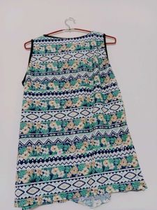 Bohemian Floral Print Sleeveless Top