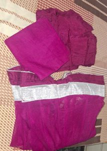 Beautiful Magenta Kurta Set with Embellishments
