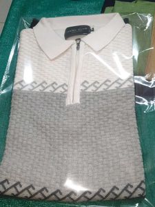 new👌📣Stylish Two-Tone Zip-Neck Polo Shirt