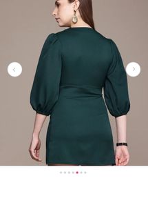Elegant V-Neck Puff Sleeve Dress