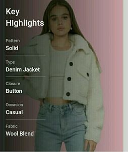 Emerous Full Sleeve Solid Woman Jacket