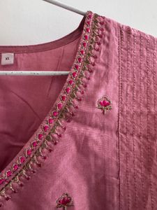 Project Eve - Elegant Pink Embroidered Kurti