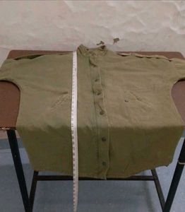 Green Casual Utility Jacket