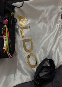 ALDO Black Embossed Tote Bag