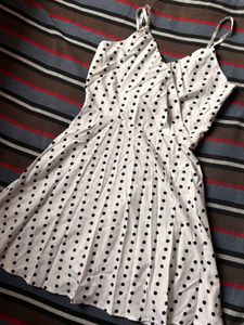 White Polka Dot Mini Dress