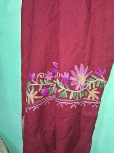 Maroon Embroidered Shawl ♥️