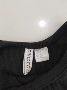H&amp;M Basic Black Halter Ribbed Vest